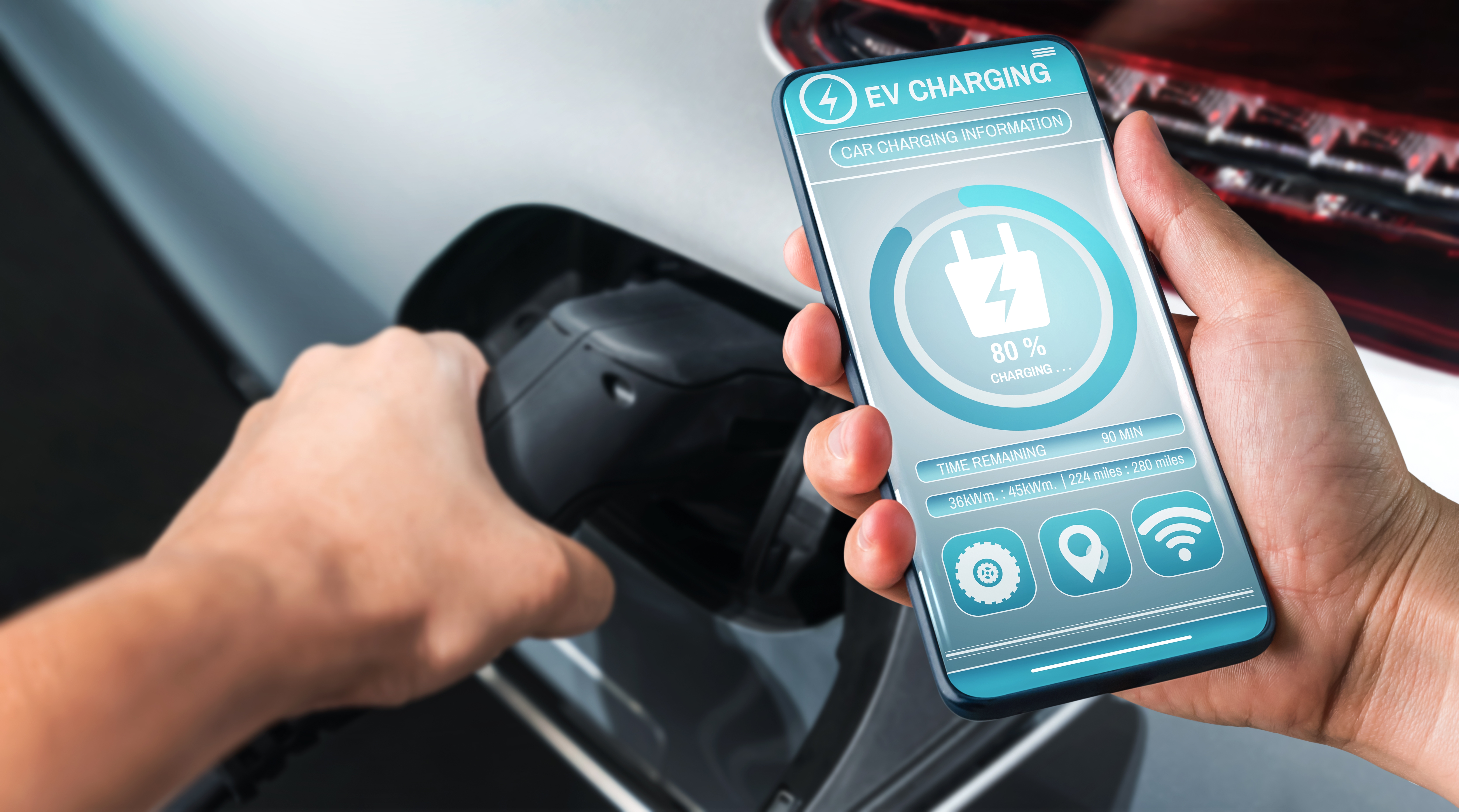 Ev,Stazzjon tal-Iċċarġjar,Għal,Elettriku,Karozza,Bi,Mobbli,App,Display