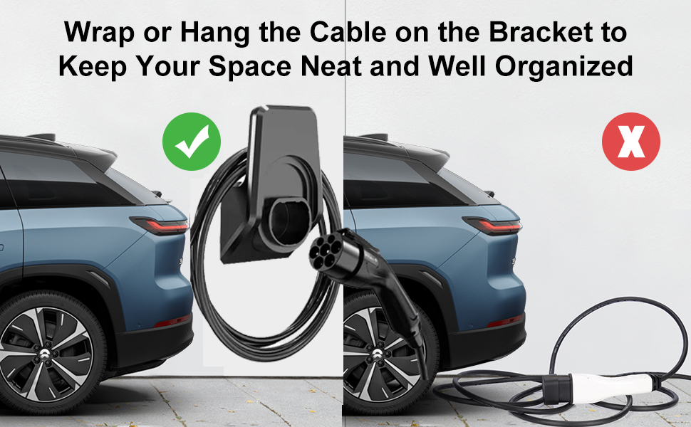 ev charger cable holder protecting your charger and cables from damage, helping to extend the life of your charger.